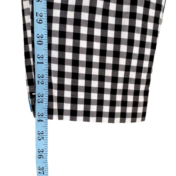 ANN TAYLOR Factory Ankle Crop Pants, Gingham Check, Black/White, Women's… - Picture 12 of 15